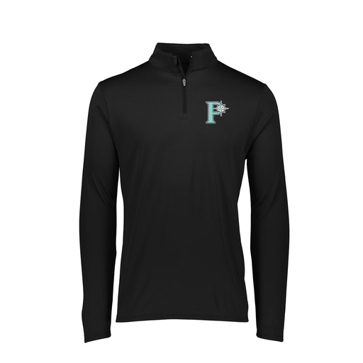 [FTLQFLBK-FAXS-LOGO1] Ladies Flex-Lite 1/4 Zip Shirt (Female Adult XS, Black, Logo 1)