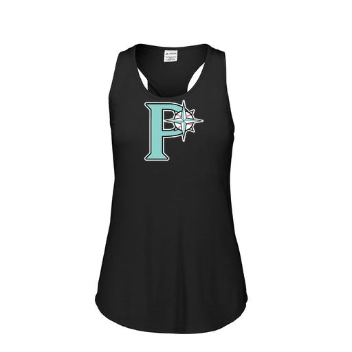 [FT0TUBBK-FAS-LOGO1] Ladies Tri Blend Tank Top (Female Adult S, Black, Logo 1)