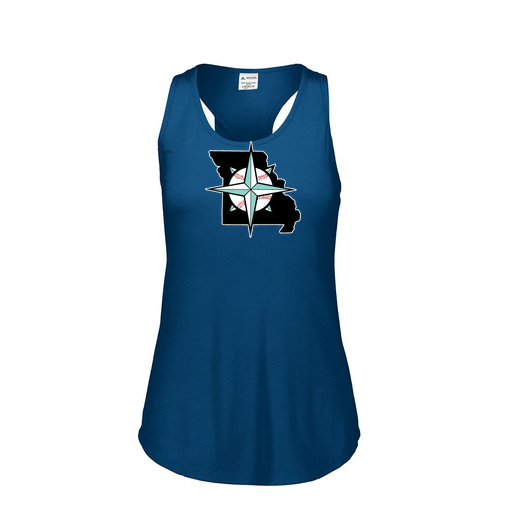 [FT0TUBNV-FAS-LOGO3] Ladies Tri Blend Tank Top (Female Adult S, Navy, Logo 3)