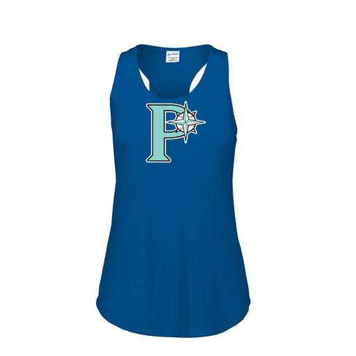 [FT0TUBRY-FAS-LOGO1] Ladies Tri Blend Tank Top (Female Adult S, Royal, Logo 1)