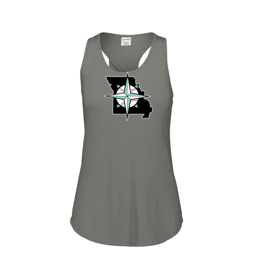 [FT0TUBGY-FAS-LOGO3] Ladies Tri Blend Tank Top (Female Adult S, Gray, Logo 3)