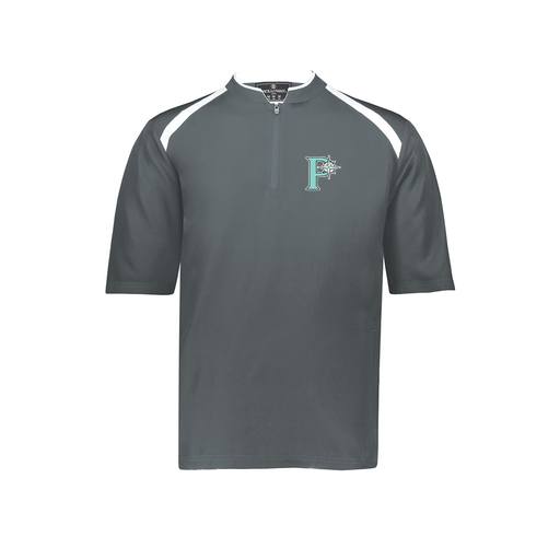 [229581-AS-GRY-LOGO1] Men's Dugout Short Sleeve Pullover (Adult S, Gray, Logo 1)