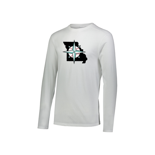 [FTLCUBWH-YS-LOGO3] Youth LS Ultra-blend T-Shirt (Youth S, White, Logo 3)