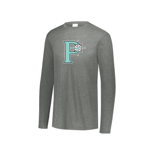 [FTLCUBGY-YS-LOGO1] Youth LS Ultra-blend T-Shirt (Youth S, Gray, Logo 1)