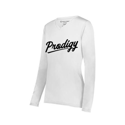 [222824.005.S-LOGO2] Ladies LS Smooth Sport Shirt (Female Adult S, White, Logo 2)