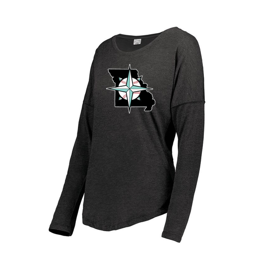[FTLCUBBK-FAXS-LOGO3] Ladies LS Ultra-blend T-Shirt (Female Adult XS, Black, Logo 3)
